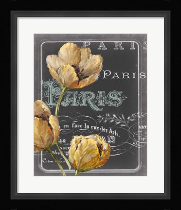 Framed Chalkboard Paris II Print