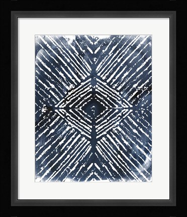 Framed Indigo Ink Motif IV Print