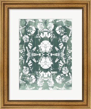 Framed Sea Green Kaleidoscope II Print