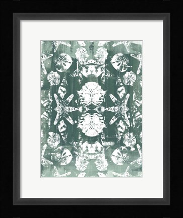 Framed Sea Green Kaleidoscope II Print