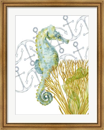 Framed Undersea Creatures I Print
