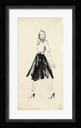 Framed Fashion Glimpse V Print