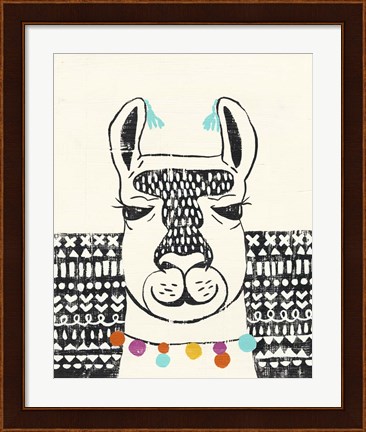 Framed Party Llama III Print