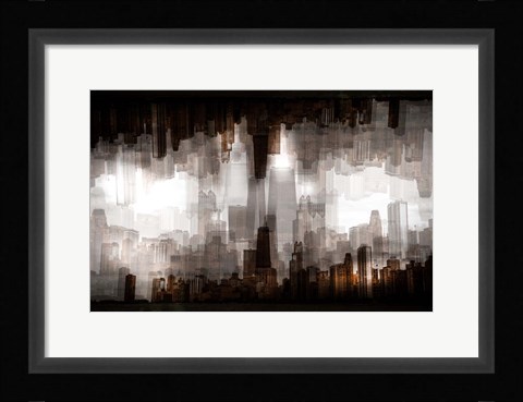 Framed Chicago Skyline Print