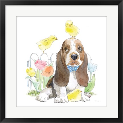 Framed Easter Pups V Print