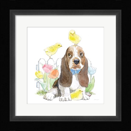 Framed Easter Pups V Print