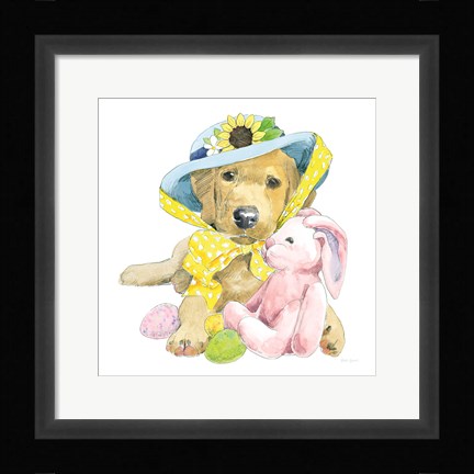 Framed Easter Pups VI Print
