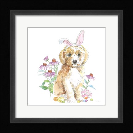 Framed Easter Pups IV Print