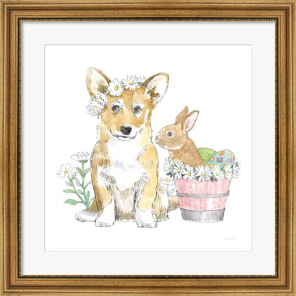 Framed Easter Pups I Print