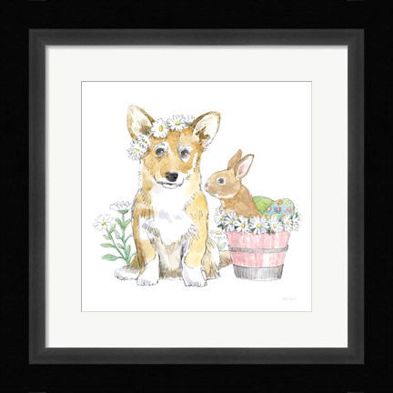 Framed Easter Pups I Print