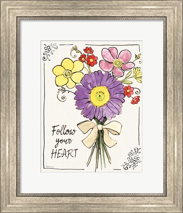 Framed Sunny Bouquets II Print