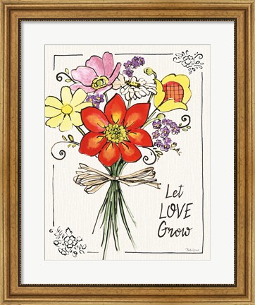 Framed Sunny Bouquets I Print