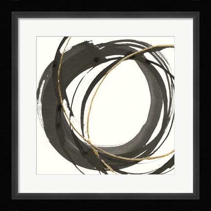 Framed Gilded Enso I Print