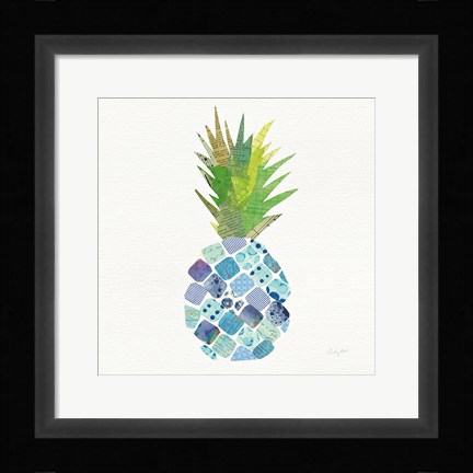 Framed Tropical Fun Pineapple II Print
