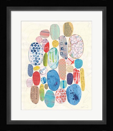 Framed Geometric Collage I Bright Print