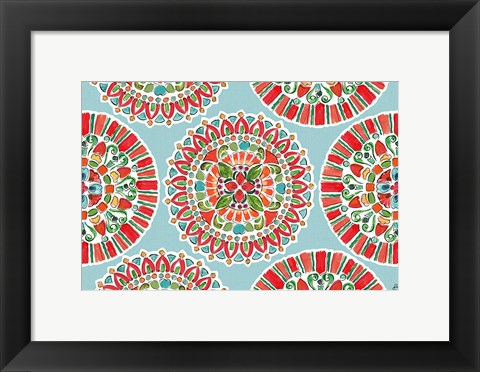 Framed Holiday Wings VII Blue Print