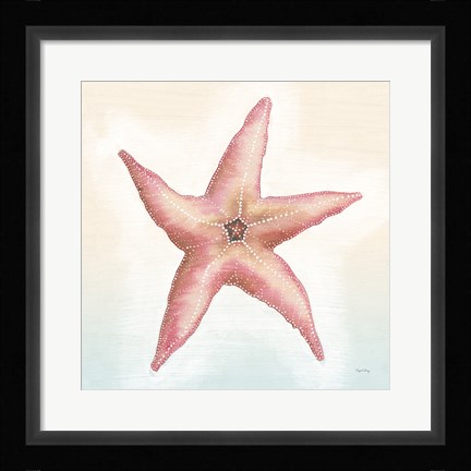 Framed Boardwalk Starfish Print