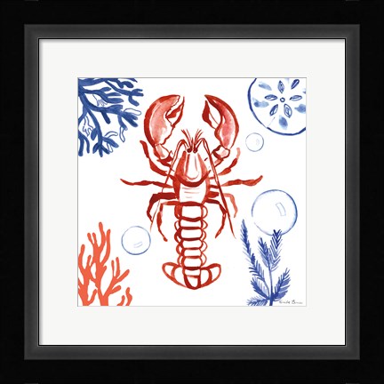 Framed Coastal Jewels VI Print