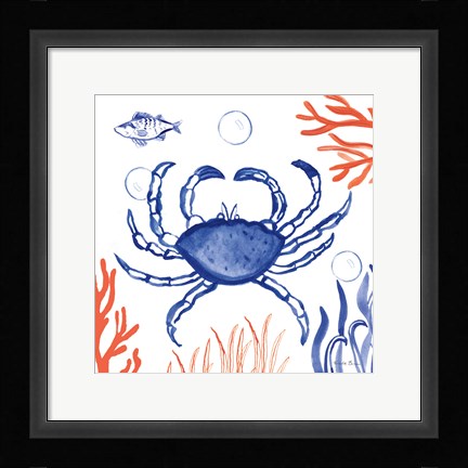 Framed Coastal Jewels V Print