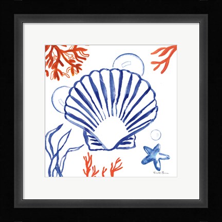 Framed Coastal Jewels III Print