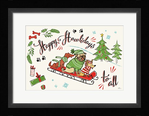 Framed Winter Wooferland I Print