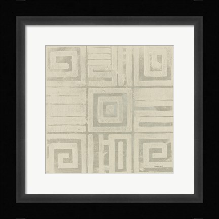 Framed Geometric Tone on Tone III Dark Print