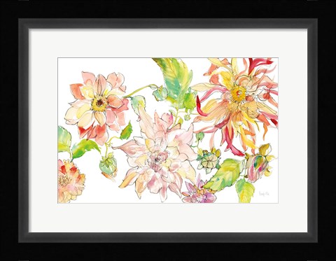 Framed Dahlia Delight of the Day I Print