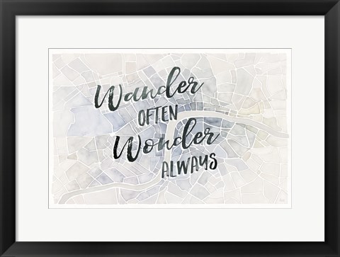 Framed Watercolor Wanderlust London Adventure Print