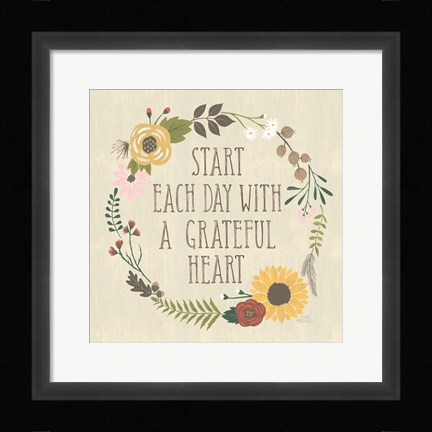 Framed Autumn Garden IV Print