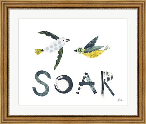 Framed Bird Words IV Print