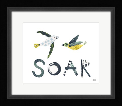 Framed Bird Words IV Print