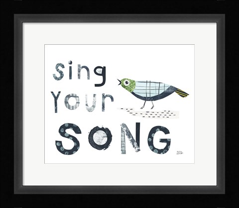 Framed Bird Words III Print