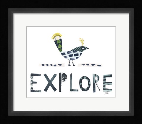 Framed Bird Words II Print