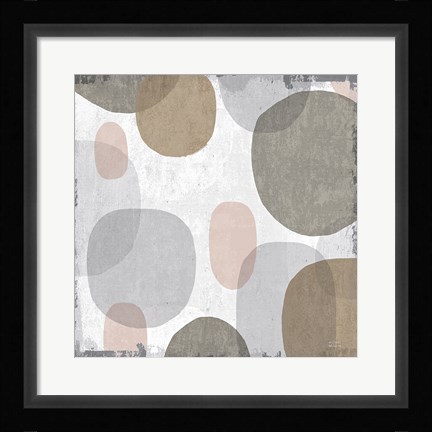 Framed Pastel Drips I Print