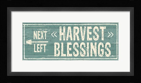 Framed Harvest Signs VI Print