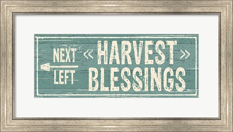 Framed Harvest Signs VI Print