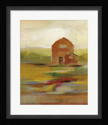 Framed Hillside Barn II v2 Print