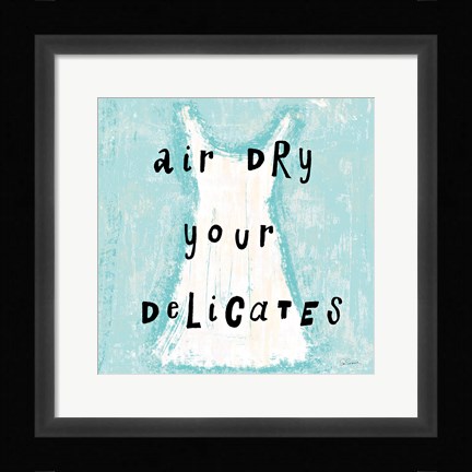 Framed Laundry Rules VI Print