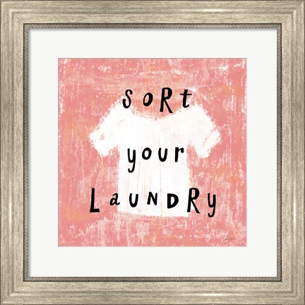 Framed Laundry Rules III Print