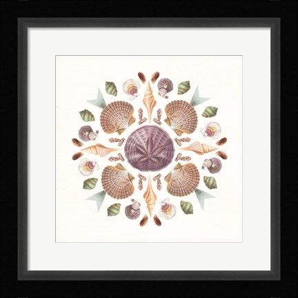 Framed Ocean Mandala II Print