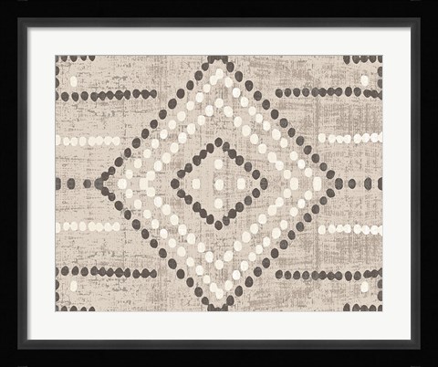 Framed Daisy Dots Tile VI Neutral Print