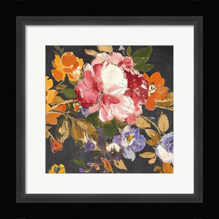Framed Summer Garden III Black Print