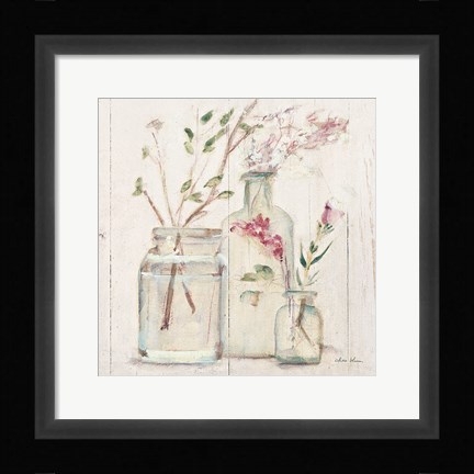 Framed Blossoms on Birch VI Print