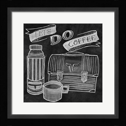 Framed Let's Do Coffee Chalk Print