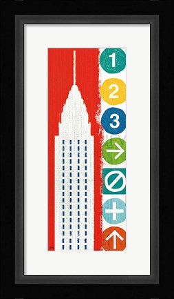 Framed New York City Life Chrysler Print