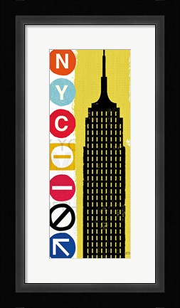 Framed New York City Life Empire Print
