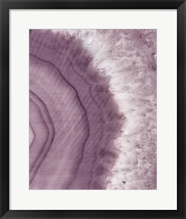 Framed Agate Geode II Plum Print