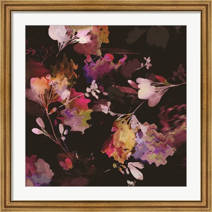 Framed Glitchy Floral III Print