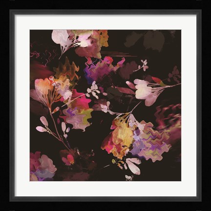 Framed Glitchy Floral III Print