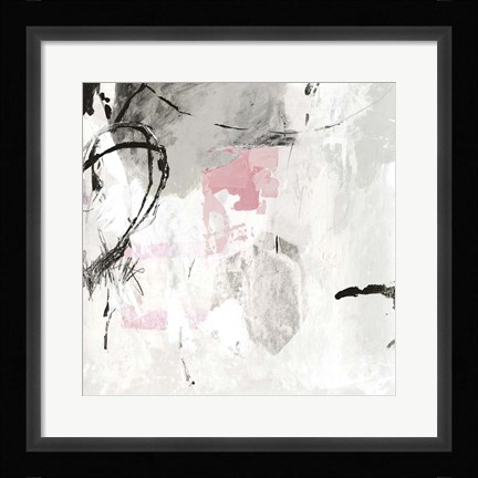 Framed Gray Pink I Print